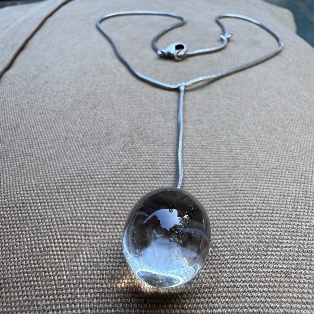 Baccarat crystal drop necklace